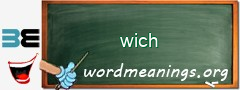 WordMeaning blackboard for wich